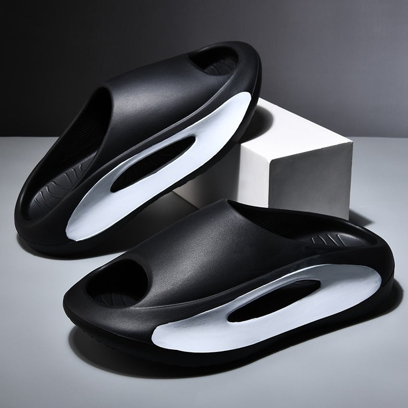 Summer 2025 New Eva Slippers for Men, Thick-Soled, Non-Slip, Wear-Resistant Sandals for Women, Comfortable Beach Shoes for Outdoor Wear
