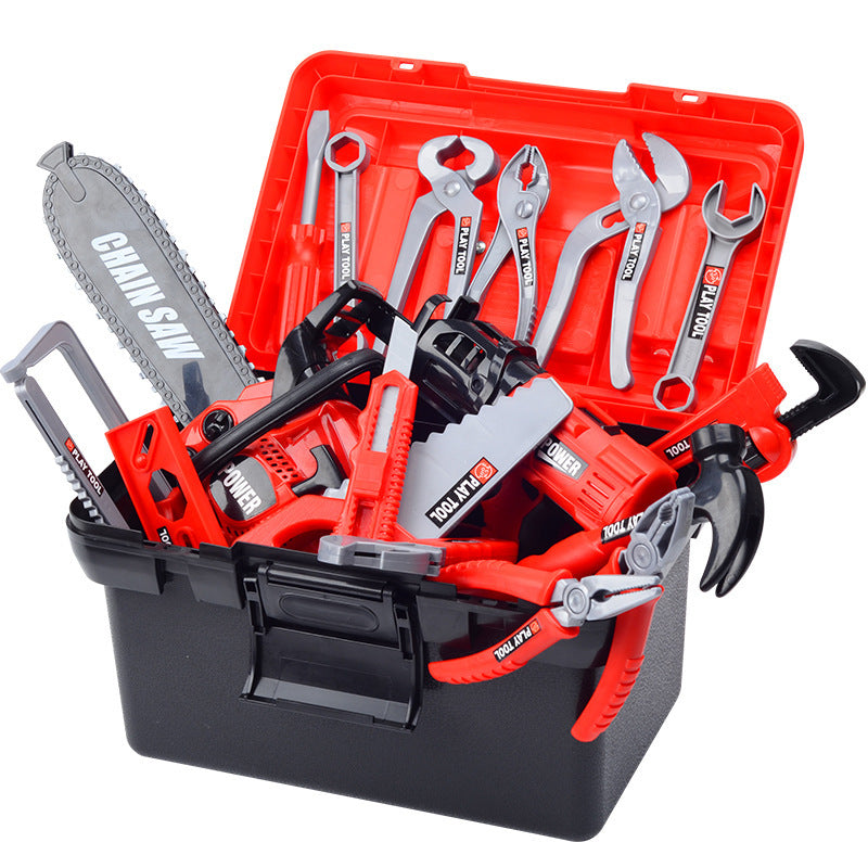 Play house toy toolbox suit baby screwdriver electric drill electric saw maintenance simulation tool children's toys