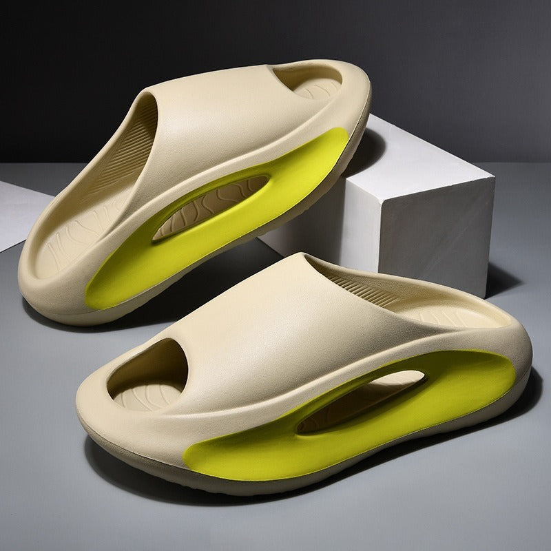 Summer 2025 New Eva Slippers for Men, Thick-Soled, Non-Slip, Wear-Resistant Sandals for Women, Comfortable Beach Shoes for Outdoor Wear