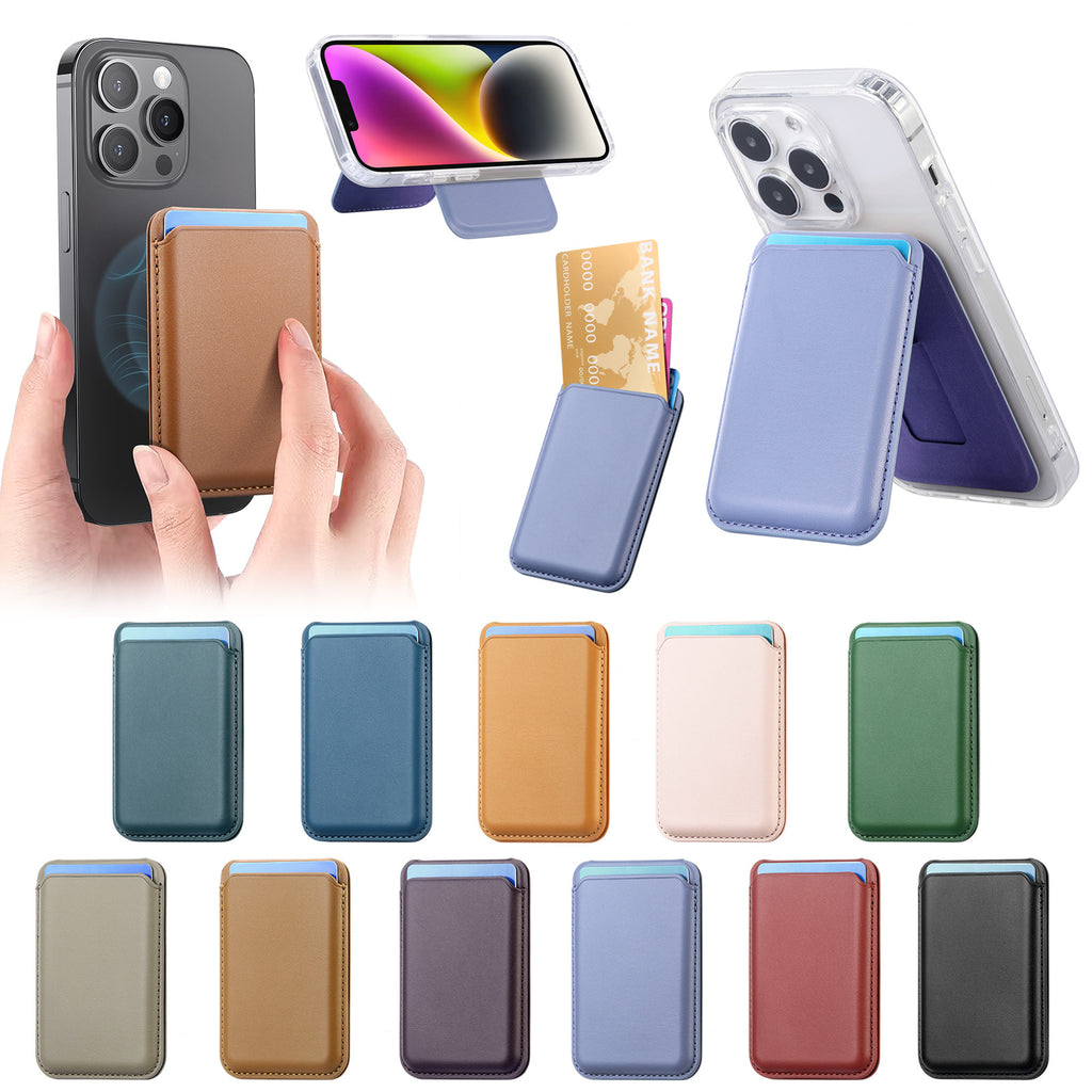 Suitable for iPhone 17 Strong Magnetic Magsafe Card Holder Official Color Multi-Functional Stand Storage Wallet Clip