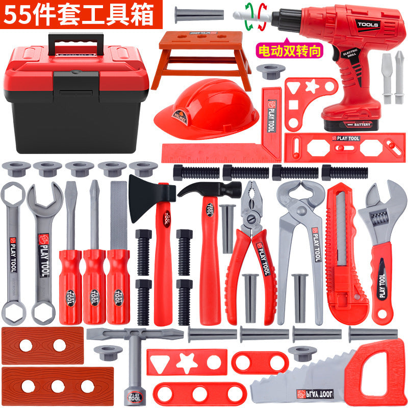 Play house toy toolbox suit baby screwdriver electric drill electric saw maintenance simulation tool children's toys