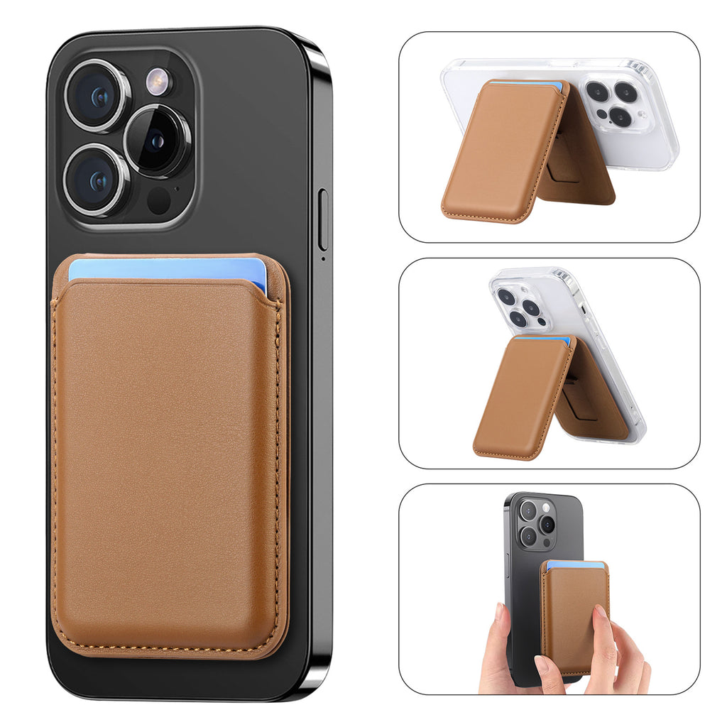 Suitable for iPhone 17 Strong Magnetic Magsafe Card Holder Official Color Multi-Functional Stand Storage Wallet Clip
