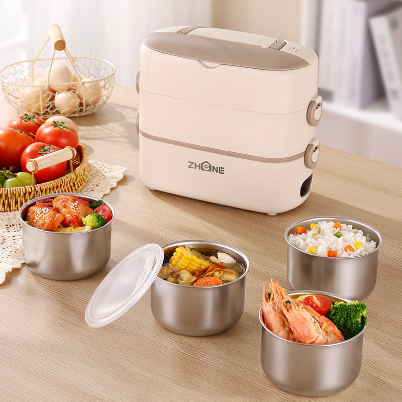 Heating lunch box can be inserted into the electric insulation electric cooking electric heating lunch box self-heating office workers office hot food artifact