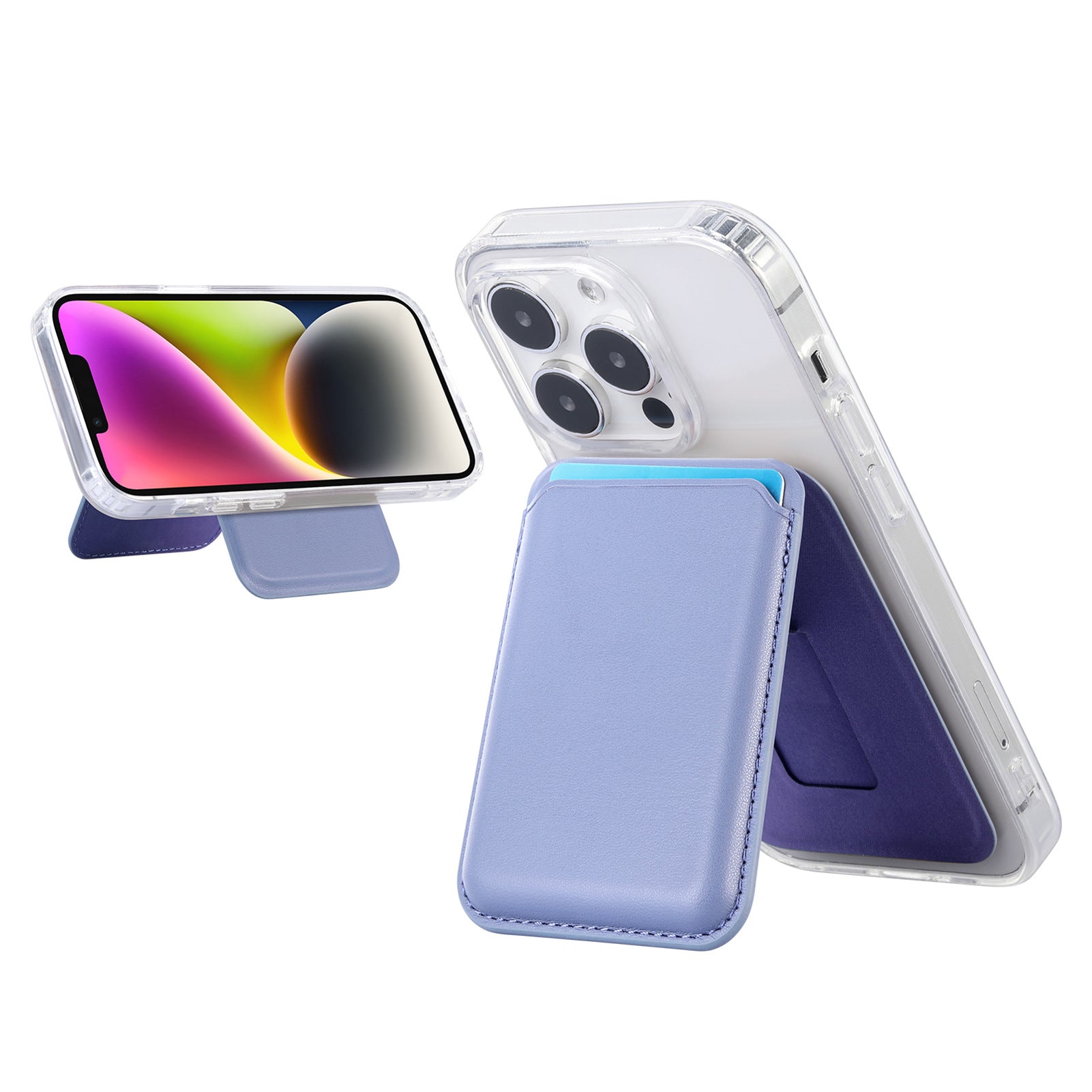 Suitable for iPhone 17 Strong Magnetic Magsafe Card Holder Official Color Multi-Functional Stand Storage Wallet Clip