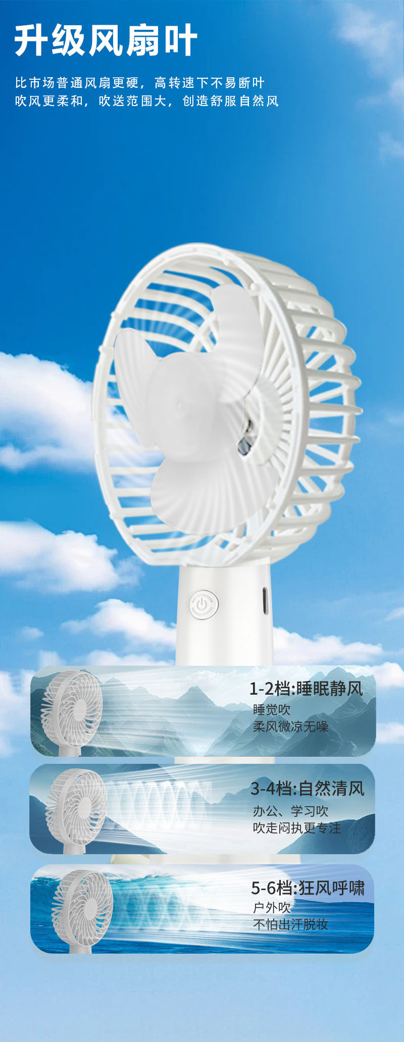 Brreze pro rechargable portable mini fan