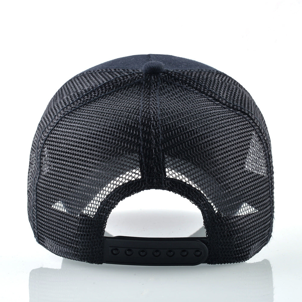 Summer sun hat retro cotton sun hat embroidered animal baseball cap net cap cap trucker cap