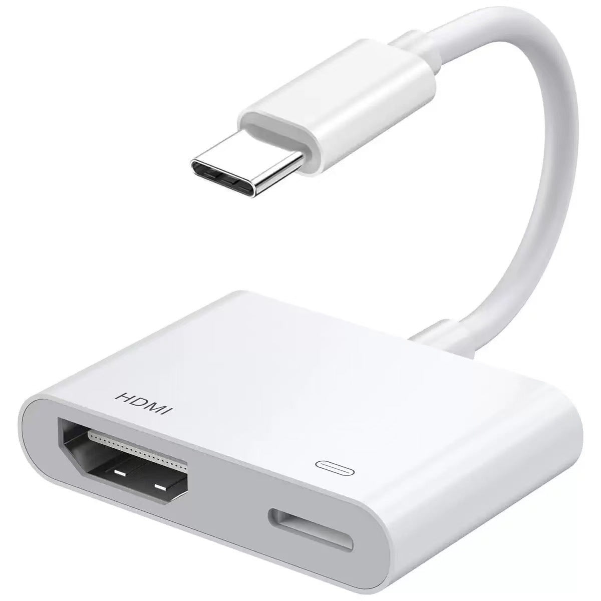 Dual-Line High-Definition Same-Screen Device, Power-Free Fast Charging to Built-In Chip, Suitable for Apple Typec to HDMI Screen Projector