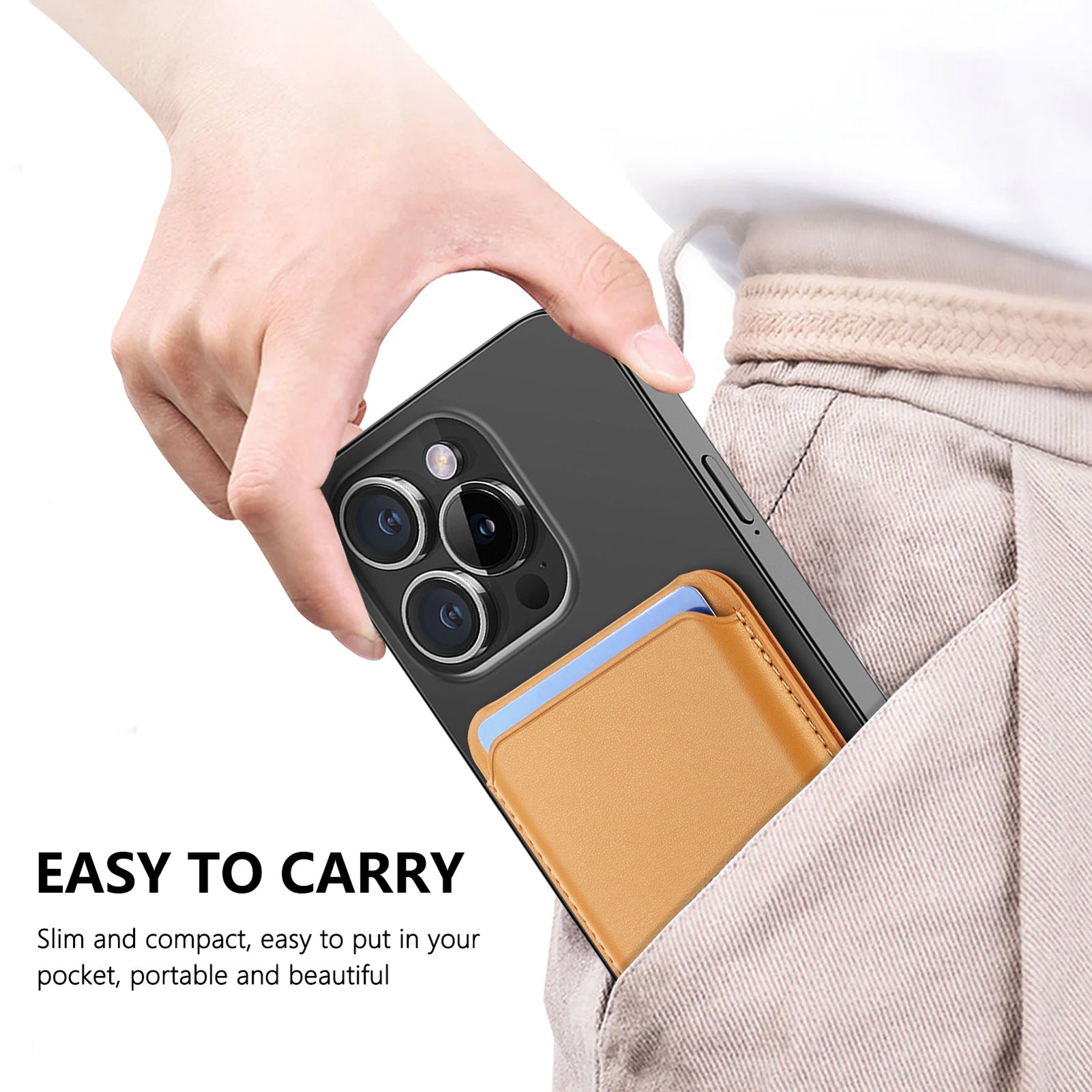 Suitable for iPhone 17 Strong Magnetic Magsafe Card Holder Official Color Multi-Functional Stand Storage Wallet Clip