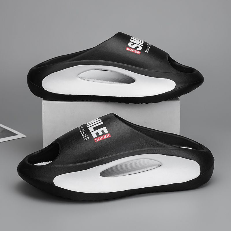 Summer 2025 New Eva Slippers for Men, Thick-Soled, Non-Slip, Wear-Resistant Sandals for Women, Comfortable Beach Shoes for Outdoor Wear