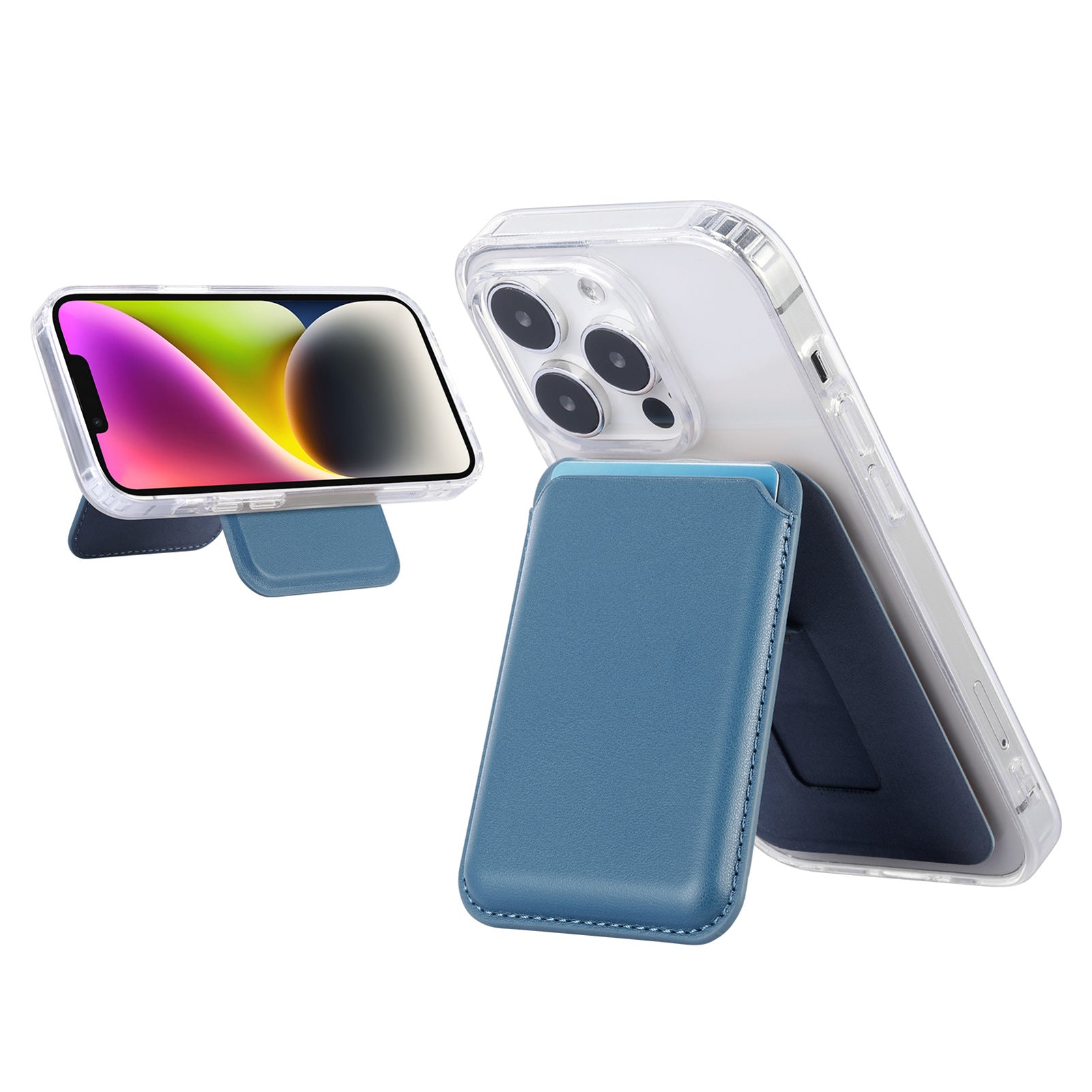 Suitable for iPhone 17 Strong Magnetic Magsafe Card Holder Official Color Multi-Functional Stand Storage Wallet Clip
