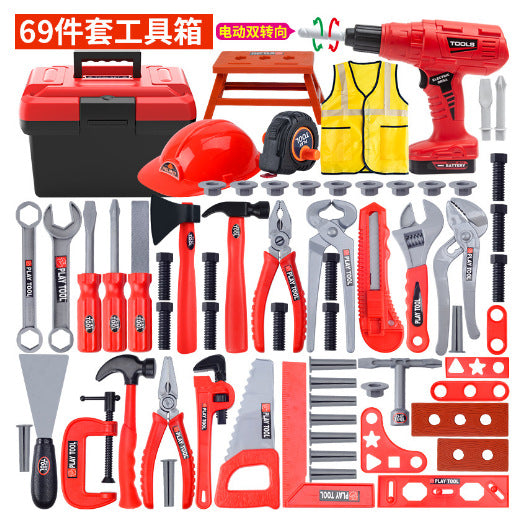 Play house toy toolbox suit baby screwdriver electric drill electric saw maintenance simulation tool children's toys