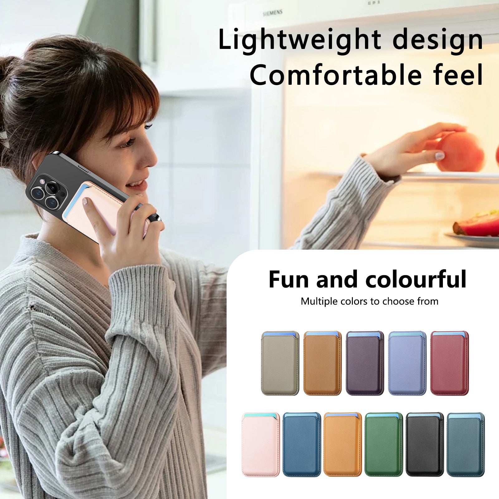 Suitable for iPhone 17 Strong Magnetic Magsafe Card Holder Official Color Multi-Functional Stand Storage Wallet Clip