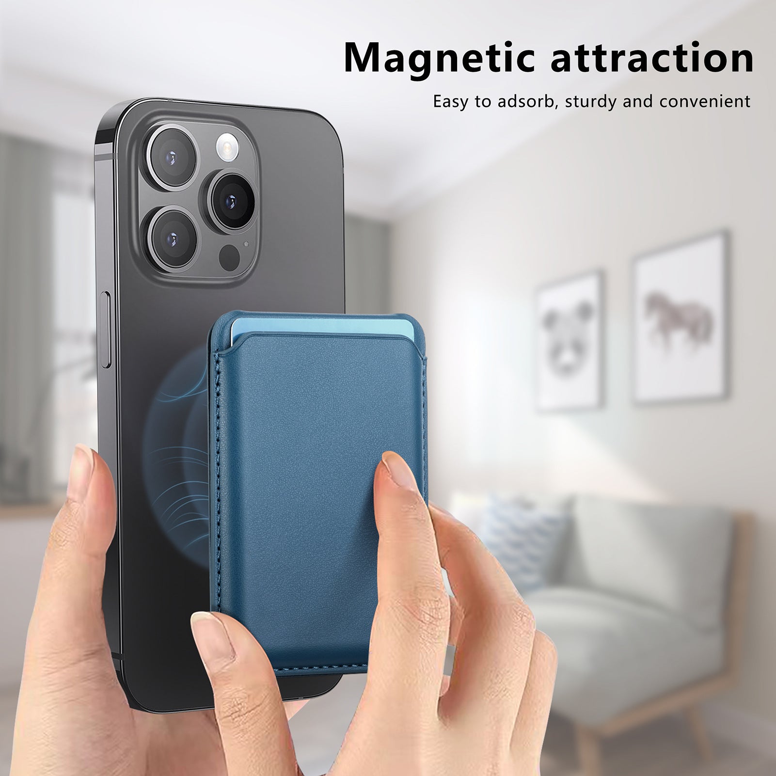 Suitable for iPhone 17 Strong Magnetic Magsafe Card Holder Official Color Multi-Functional Stand Storage Wallet Clip