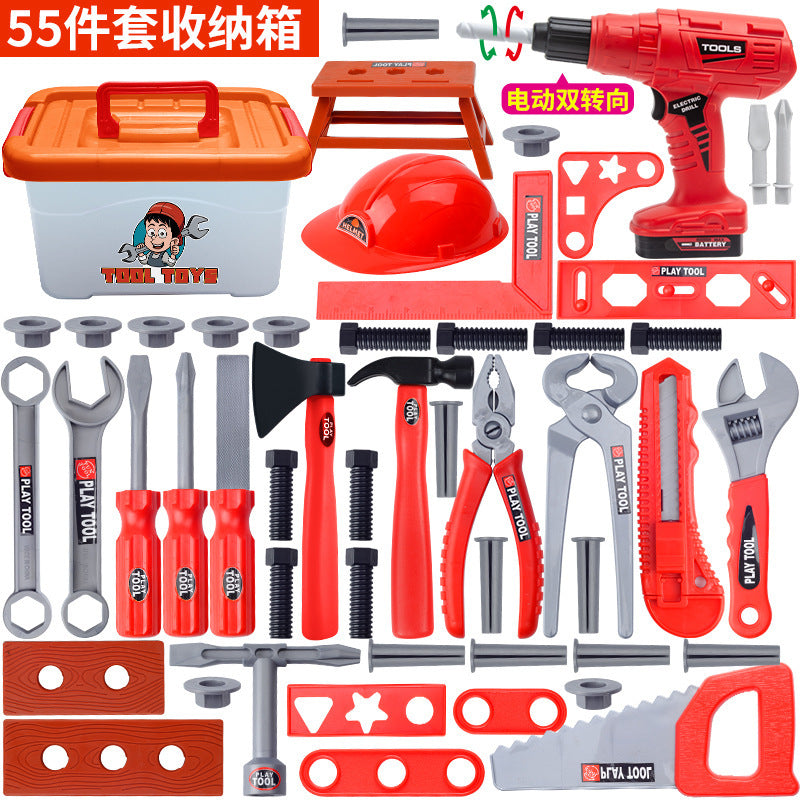Play house toy toolbox suit baby screwdriver electric drill electric saw maintenance simulation tool children's toys