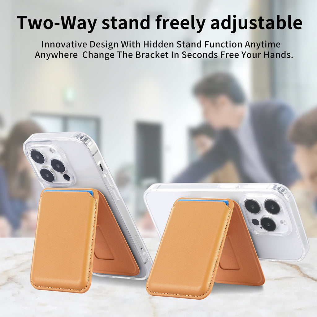Suitable for iPhone 17 Strong Magnetic Magsafe Card Holder Official Color Multi-Functional Stand Storage Wallet Clip