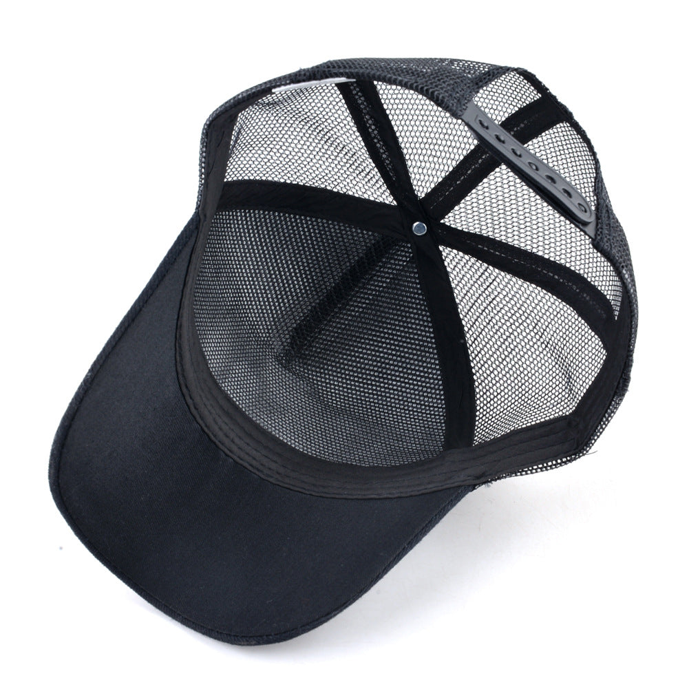 Summer sun hat retro cotton sun hat embroidered animal baseball cap net cap cap trucker cap